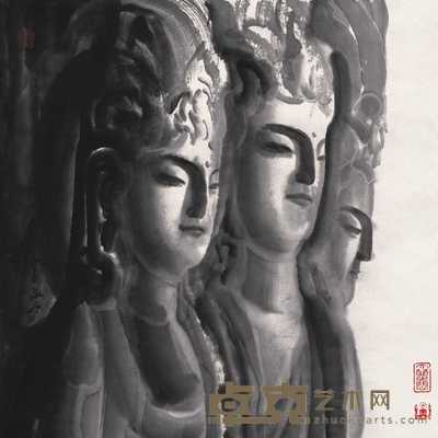 王玉良  大慈悲 镜心 69×68.5cm